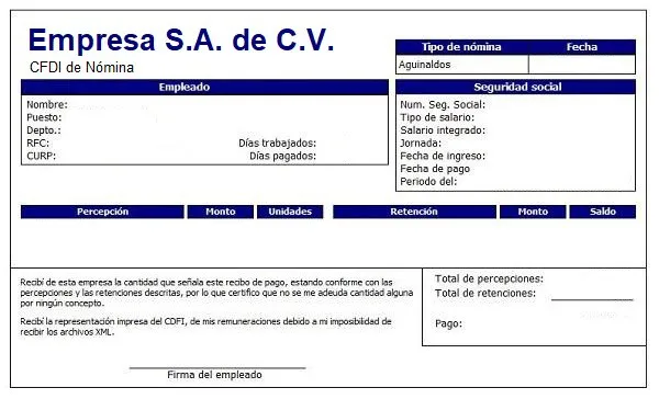Ejemplo de factura de insumo